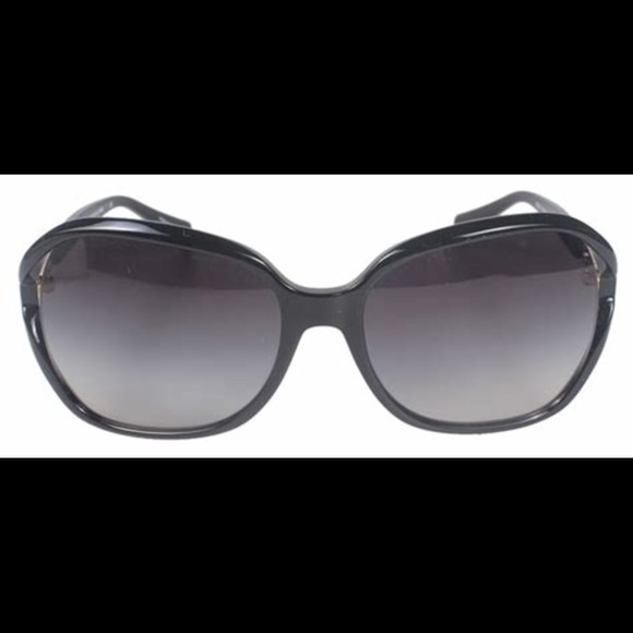New w/Tag Coach Black Kissing C Square Sunglasses with Case & Cloth Below $195 - Picture 6 of 11